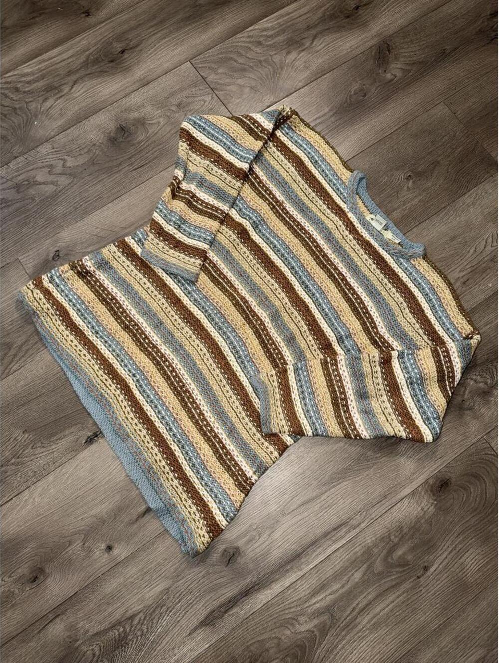 90s Vintage Eddie Bauer Striped Linen Sweater